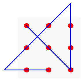 connect nine dots with four lines